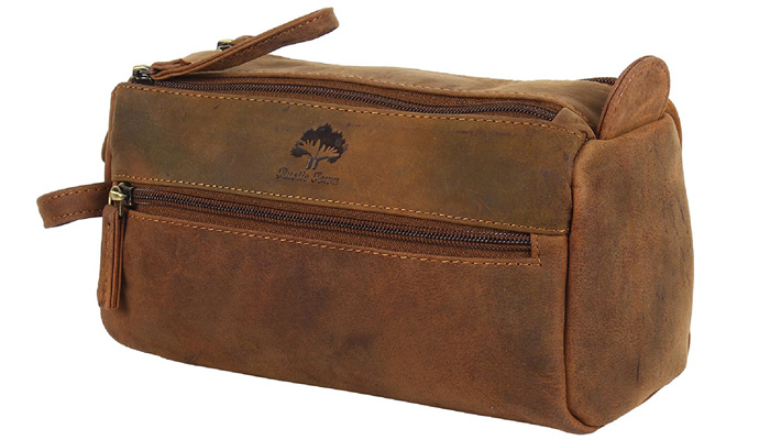 dopp leather toiletry bag