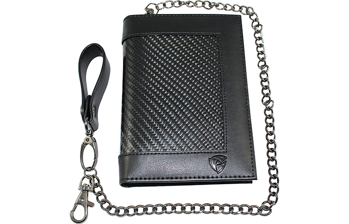 men's travel wallet with chain