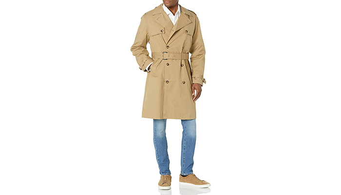 FchengtaiS Men's Double Breasted Trench Coat